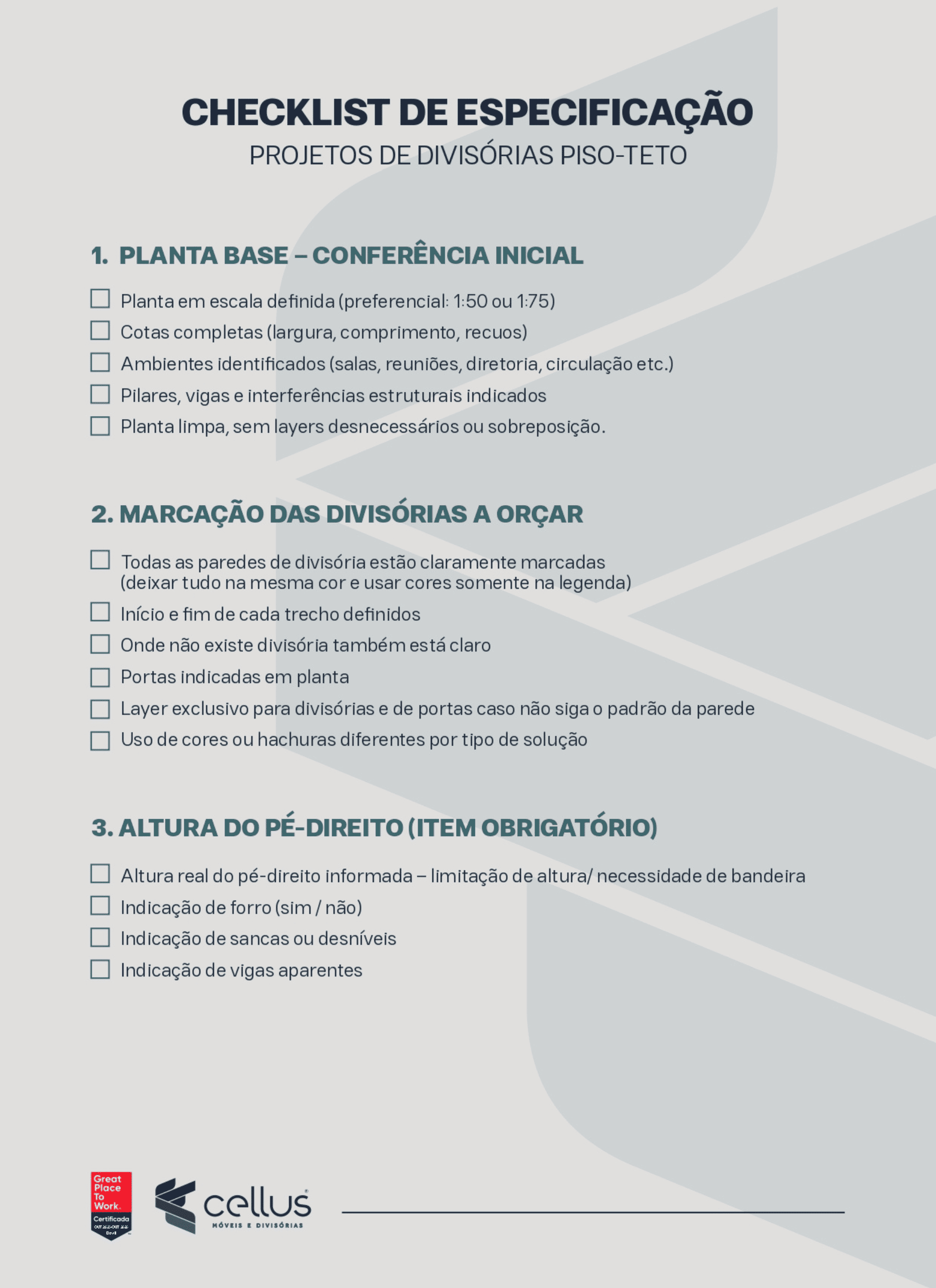 Checklist de Especificação